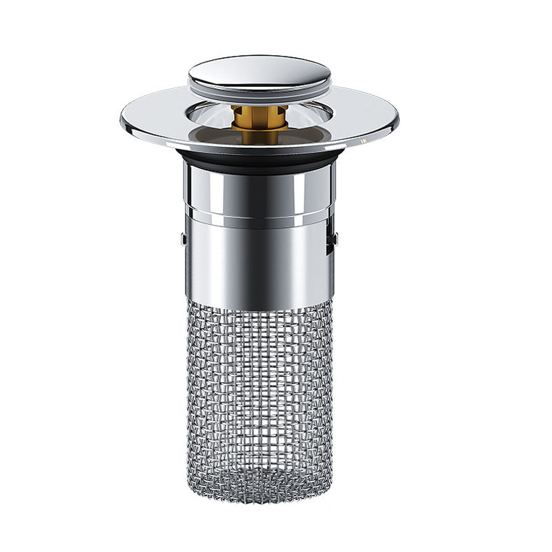 სამზარეულოსა და აბაზანის უნივერსალური უჟანგავი ლითონის სადრენაჟე ფილტრი გამოსაწევი ბადიანი კონტეინერით